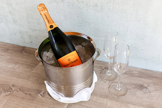 Bottle of Veuve Champagne